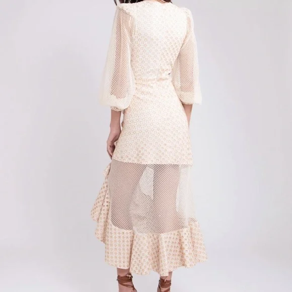 PATBO Eyelet and Mesh MIdi Dress - Picture 3 of 9